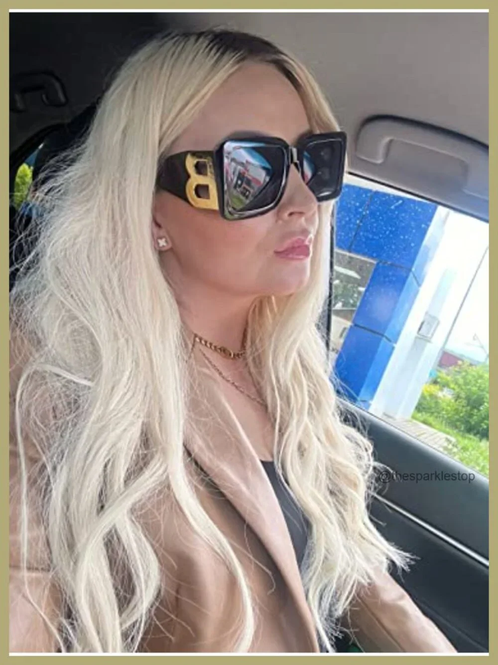 Large Square Sunglasses for Women UV400